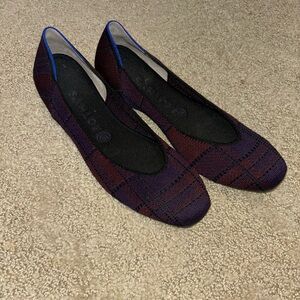Rothys Square Toe Plaid Flats
